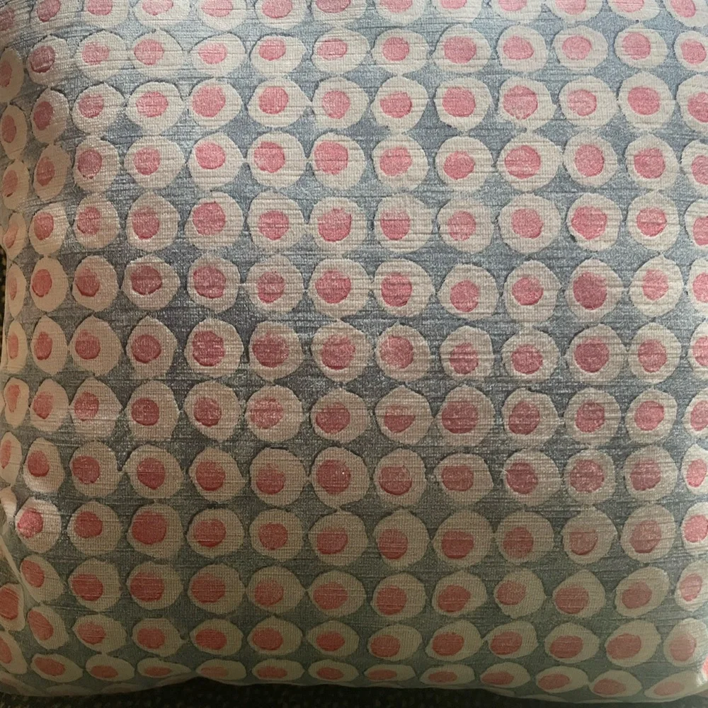 Vintage Galbraith & Paul Hand Block Printed Throw Pillow